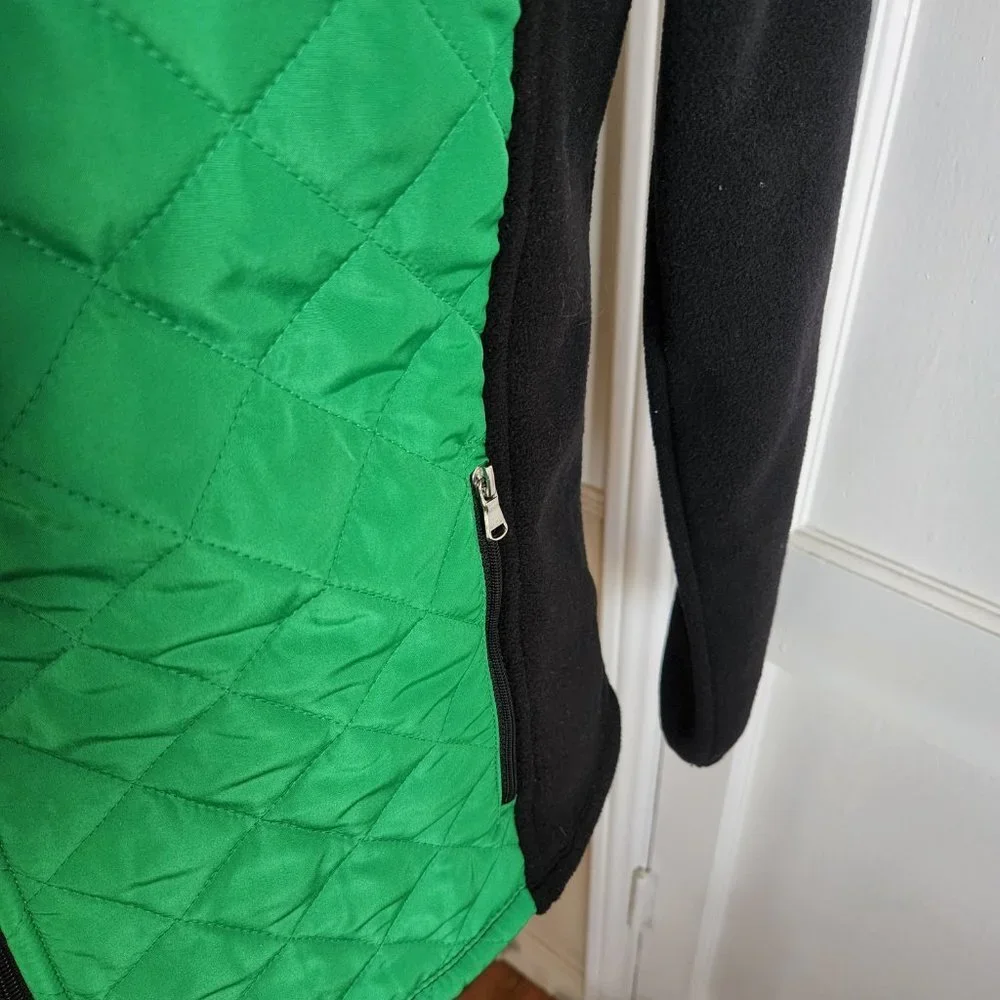 Ralph Lauren Active Jacket with Green Quilted Front and High Neck